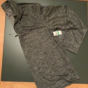 NWT Van Heusen Air - Men’s Large - 1/4 zip Long Sleeved Gray Shirt Classic Fit